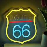 TONGER® Route 66 Wall LED Neon Sign Light
