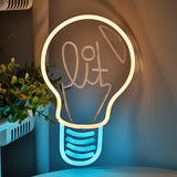 TONGER® Bulb With Lit Wall LED Neon Sign Light