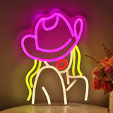TONGER® Cowgirl Wall LED Neon Sign Light