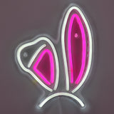 TONGER® Rabbit Ears Wall LED Neon Sign Light