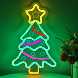 TONGER® Christmas Tree With Star Wall LED Neon Sign Light