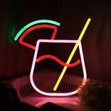 TONGER® Watermelon Juice Glass Wall LED Neon Sign Light