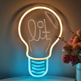 TONGER® Bulb With Lit Wall LED Neon Sign Light