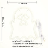 TONGER® Ghost Wall LED Neon Sign Light For Halloween Decoration