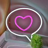 TONGER® Bubble Heart Wall LED Neon Sign Light