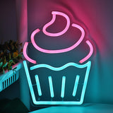TONGER® Cupcake Muffin Wall LED Neon Sign Light