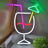 TONGER® Goblet Cocktail Wall LED Neon Sign Light