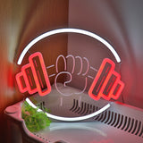 TONGER® GYM Dumbbell With Hand Wall LED Neon Sign Light