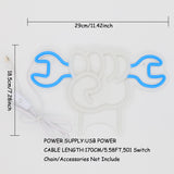 TONGER® Wrench In Hand Shaped Wall LED Neon Sign Light