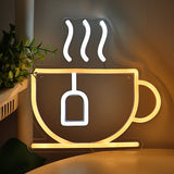 TONGER® Coffee Cup Wall LED Neon Sign Light