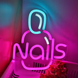 TONGER® Nails Wall LED Neon Sign Light