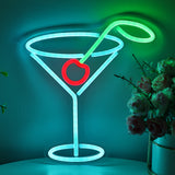 TONGER® Cocotails With Cherry Wall LED Neon Sign Light