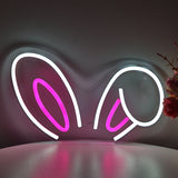 TONGER® Bunny Hears Wall LED Neon Sign Light