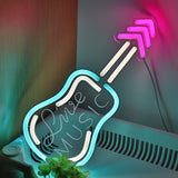 TONGER® Live Music With Guitar Wall LED Neon Sign Light