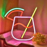 TONGER® Watermelon Juice Glass Wall LED Neon Sign Light