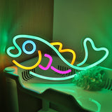 TONGER® Fish Wall LED Neon Sign Light