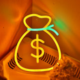 TONGER® Cashier USD Money Pocket Wall LED Neon Sign Light