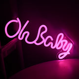 TONGER® Oh baby Wall LED Neon Sign Light