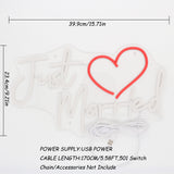 TONGER® Just Married Wall LED Neon Sign Light