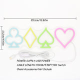 TONGER® Poker Symbol Wall LED Neon Sign Light