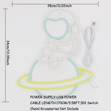 TONGER® Astronaut Sit on Earth Wall LED Neon Sign Light