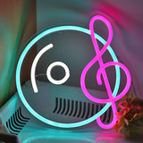 TONGER® CD With Music Symbol Wall LED Neon Sign Light