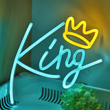 TONGER® King With Crown Wall LED Neon Sign Light