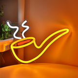 TONGER® Classic Smoking Pipe Tobacco Pipe Wall LED Neon Sign Light