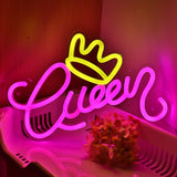 TONGER® Queen With Crown Wall LED Neon Sign Light