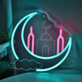 TONGER® Moon For Ramadan Wall LED Neon Sign Light