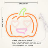 TONGER® Pumpkin Wall LED Neon Sign Light For Halloween Decoration