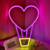 TONGER® Heart Air Balloon Wall LED Neon Sign Light