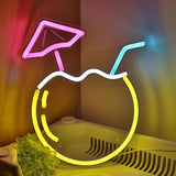 TONGER® Coconut Juice Cocktails Wall LED Neon Sign Light