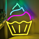 TONGER® Cupcake Muffin Wall LED Neon Sign Light