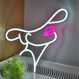 TONGER® Girl Wear Hat Art Wall LED Neon Sign Light
