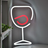 TONGER® Wine Glass Wall LED Neon Sign Light