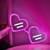 TONGER® Heart Sunglasses Wall LED Neon Sign Light