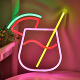 TONGER® Watermelon Juice Glass Wall LED Neon Sign Light