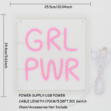 TONGER® GRL PWR Wall LED Neon Sign Light