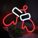 TONGER® Gloves Wall LED Neon Sign Light