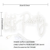 TONGER® Let's party Wall LED Neon Sign Light