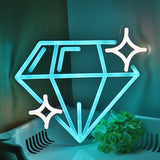 TONGER® Sparkling Sapphire Diamond Wall LED Neon Sign Light