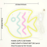 TONGER® Baby Puffer Fish Wall LED Neon Sign Light