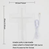 TONGER® Cross Wall LED Neon Sign Light