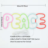 TONGER® Peace Wall LED Neon Sign Light