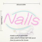 TONGER® Nails Wall LED Neon Sign Light
