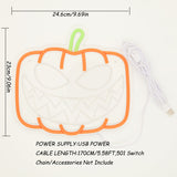 TONGER® Pumpkin Wall LED Neon Sign Light For Halloween Decoration