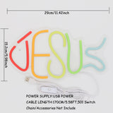 TONGER® JESUS Fish Wall LED Neon Sign Light