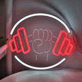TONGER® GYM Dumbbell With Hand Wall LED Neon Sign Light