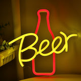 TONGER® Beer With Bottle Wall LED Neon Sign Light